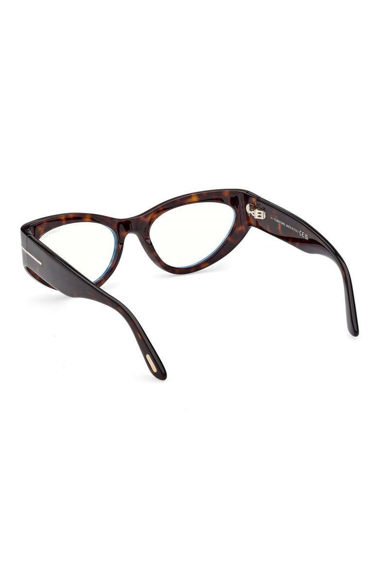 55mm Cat Eye Optical Glasses, Alternate, color, SHINY CLASSIC DARK HAVANA