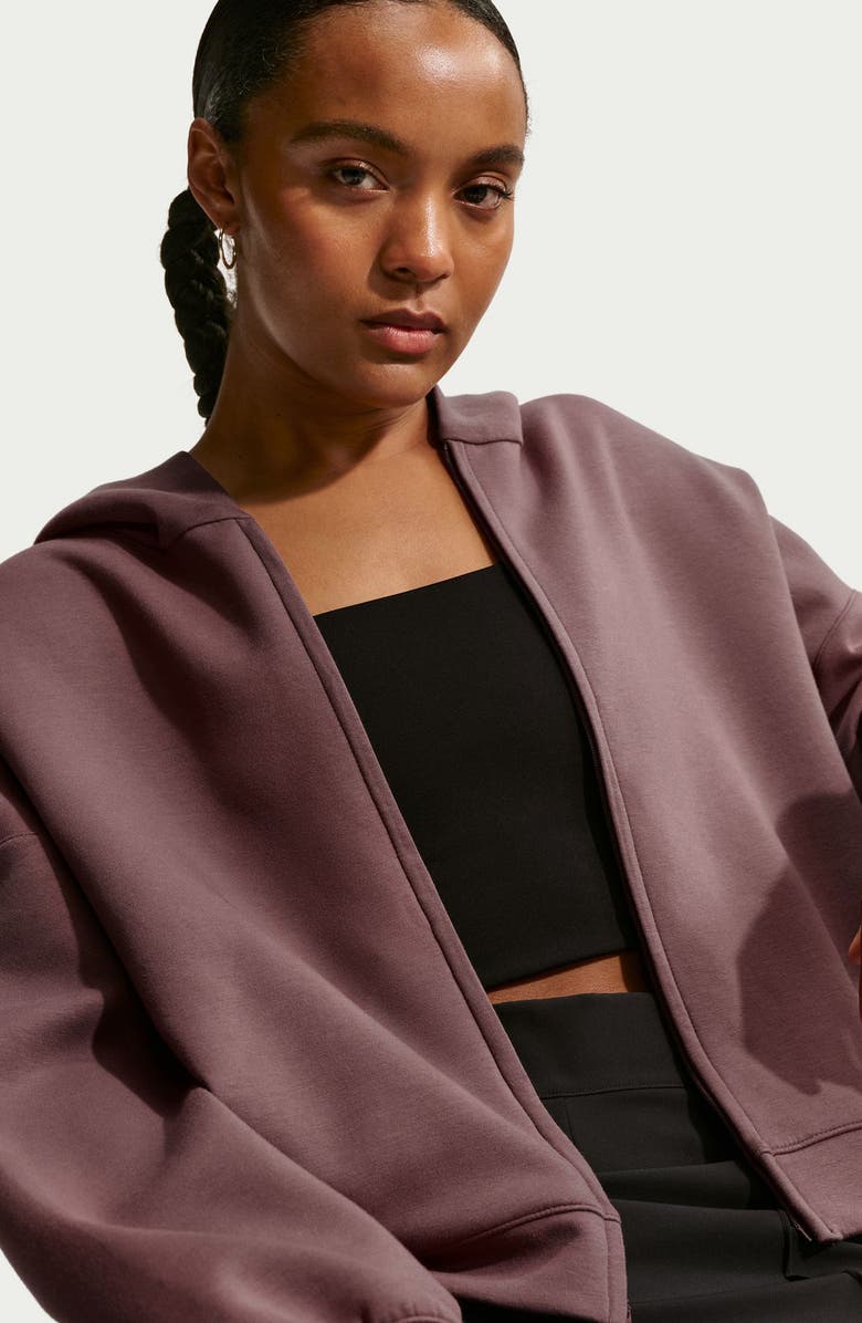 Nike Zip Front Hoodie, Alternate, color, Tattoo/ Black/ Burgundy Crush