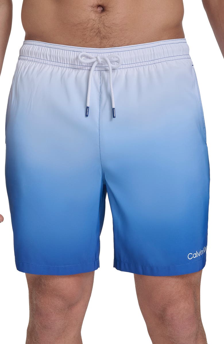 Calvin Klein Core Volley Swim Trunks, Main, color, Blue
