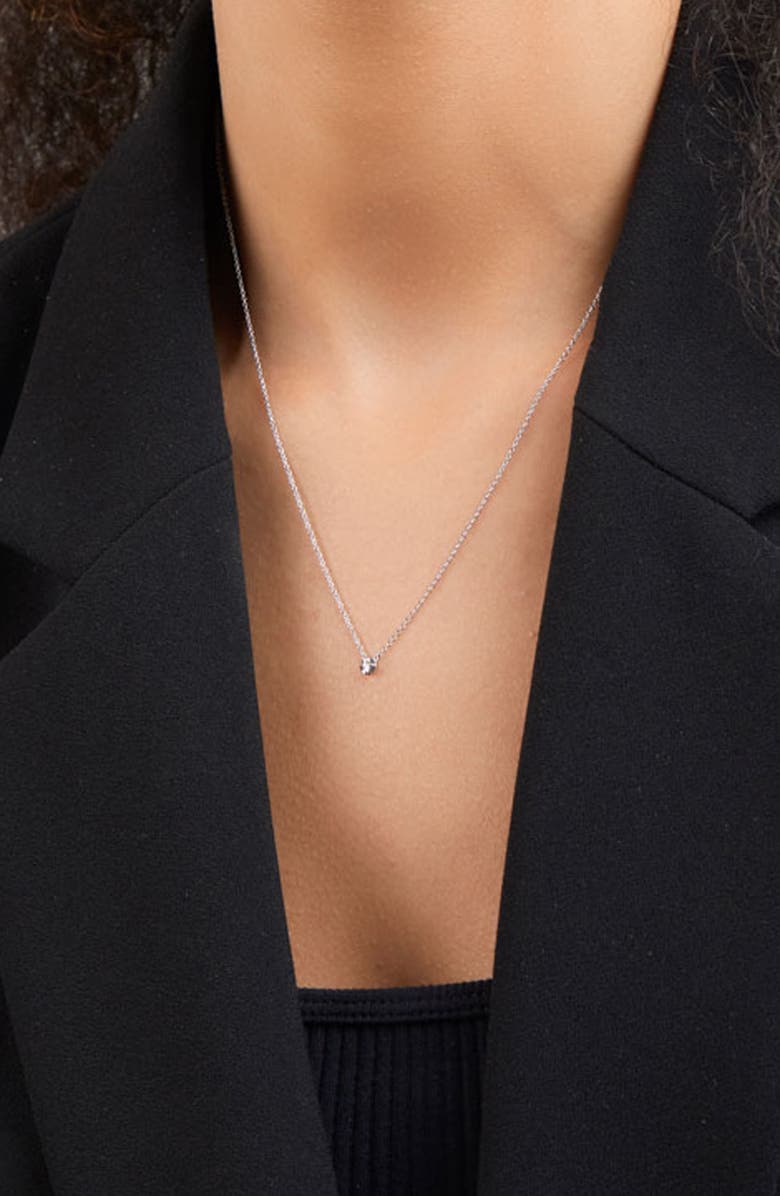 Carrière Jewelry Perla Sterling Silver Diamond Huggie Hoop Earrings - 0.02 ctw, Alternate, color,