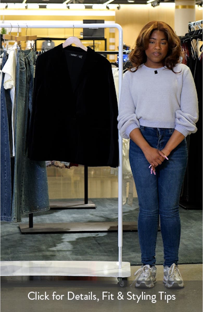 Stretch Velour Blazer, sales video thumbnail