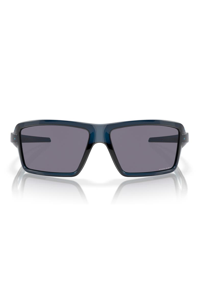 Cables 63mm Prizm™ Oversize Rectangular Sunglasses, Main, color, GREY BLUE