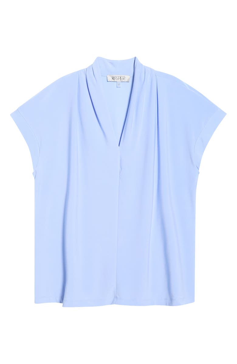KASPER Cap Sleeve Shirt, Alternate, color, Paris Bleu