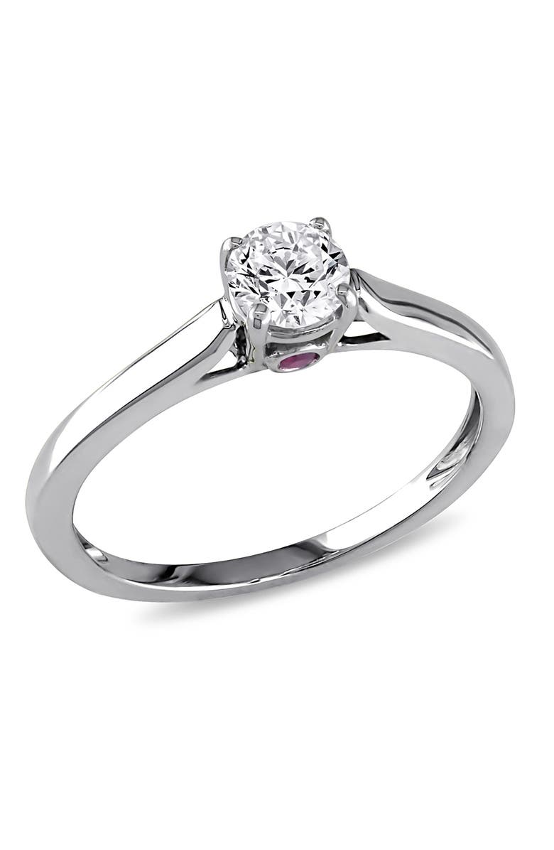 Julianna B. 1/2 CTW Diamond Solitaire Engagement Ring 14k, Main, color, 14K White Gold