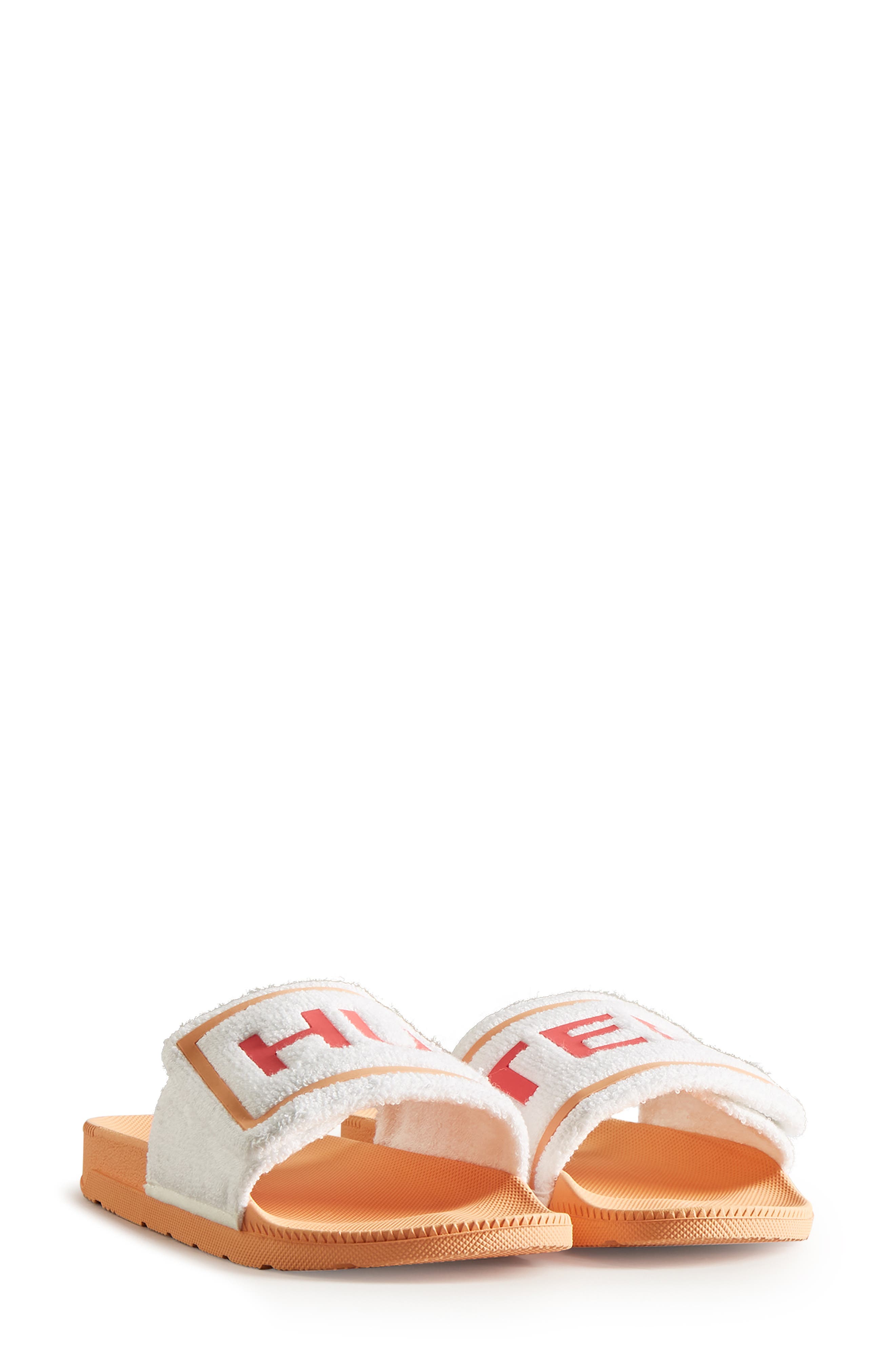 Hunter Original Terry Slide Sandal, Main, color, 