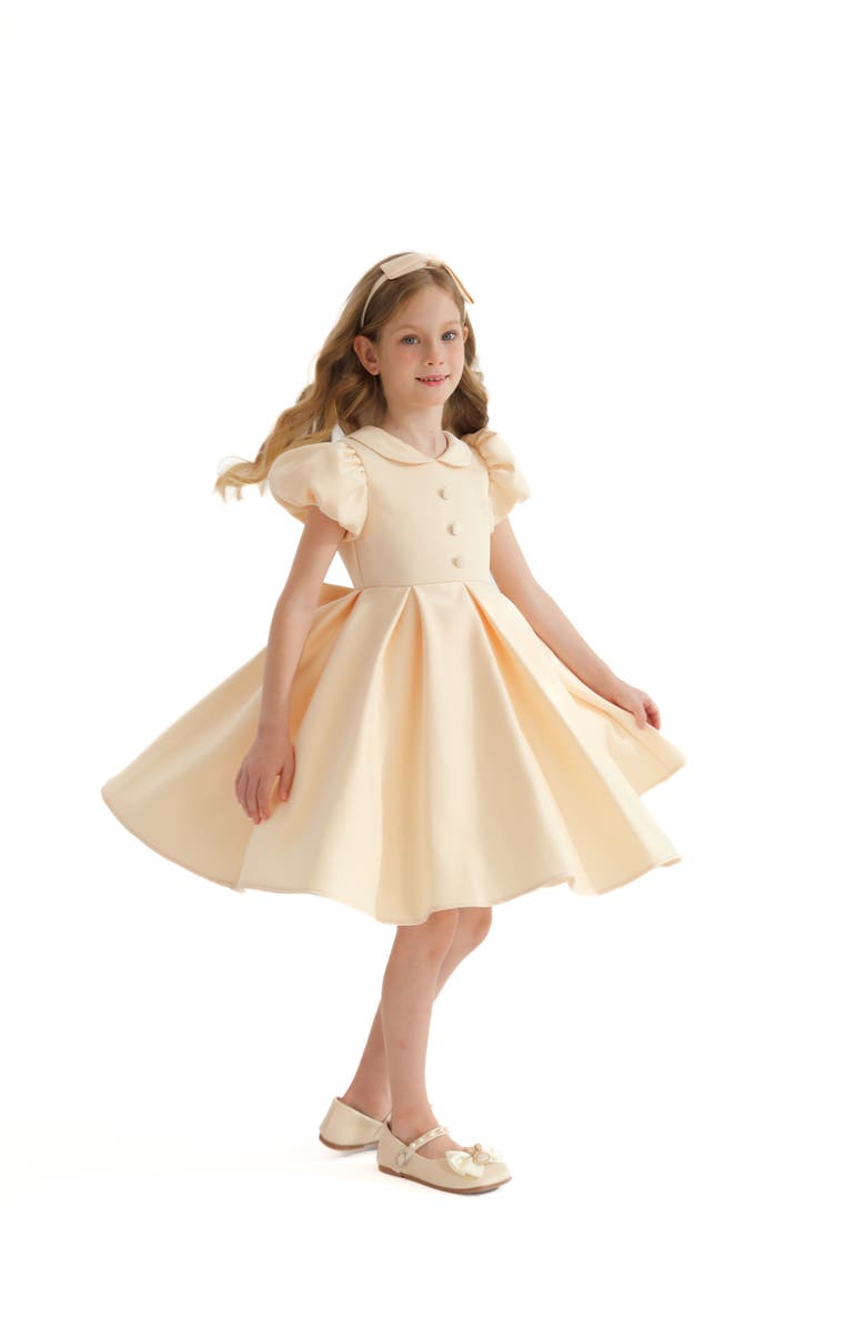 Tulleen Barrymore Dress, Alternate, color, Champagne