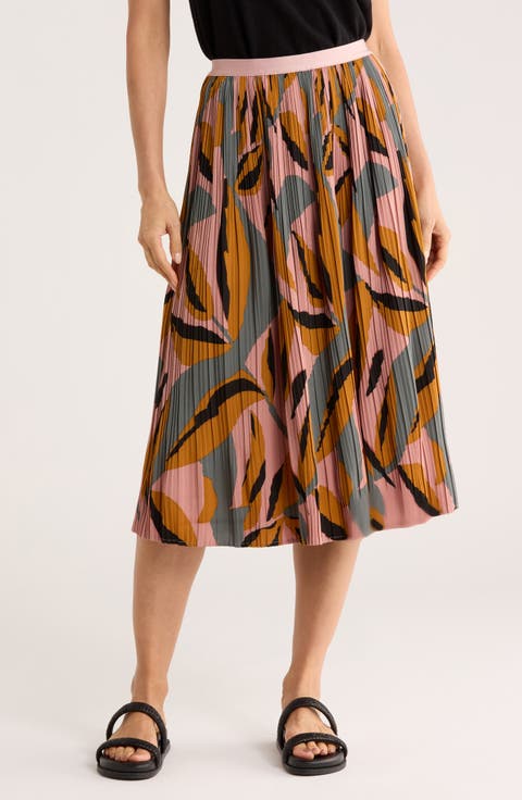 Pleated Midi Skirt