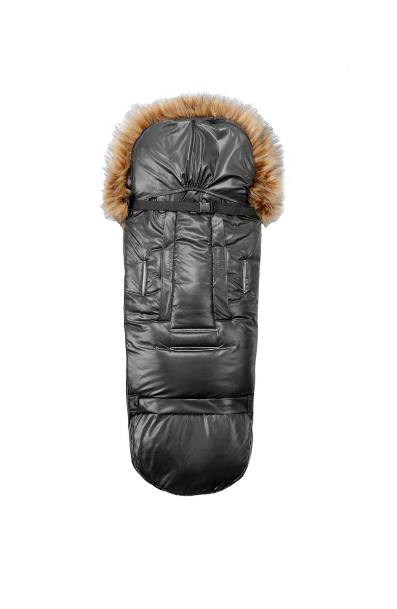 Cover Baby LLC Premium Wool Adjustable Footmuff, Alternate, color, Beige Wool In Pastel Black