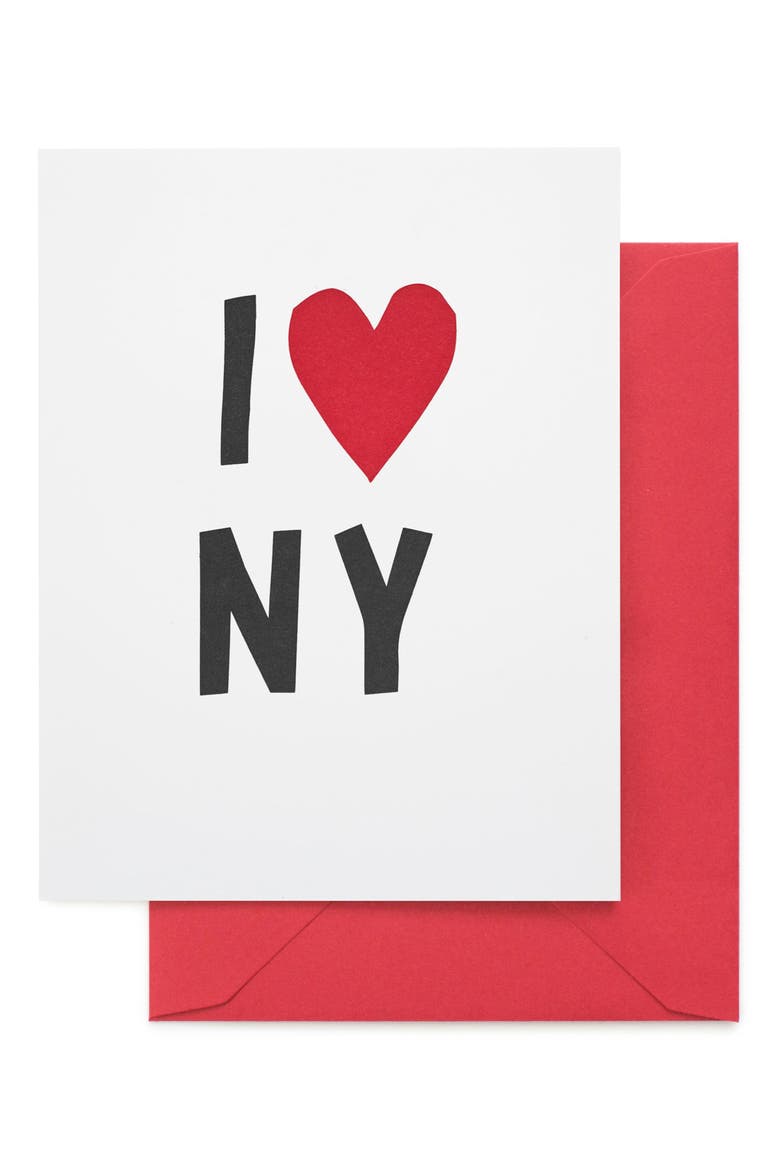 Hand-Printed Greeting Card & Envelope Set, Main, color, NO COLOR