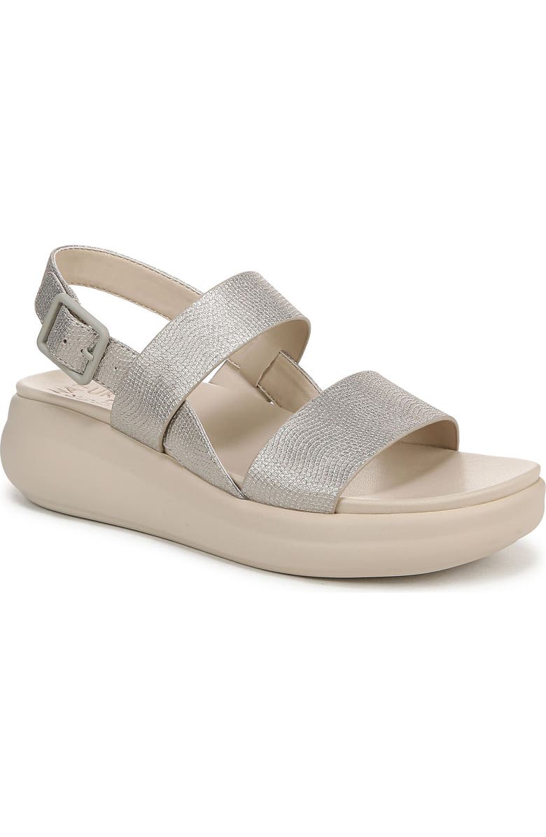 Naturalizer Coast Slingback Platform Sandal, Main, color, Warm Silver
