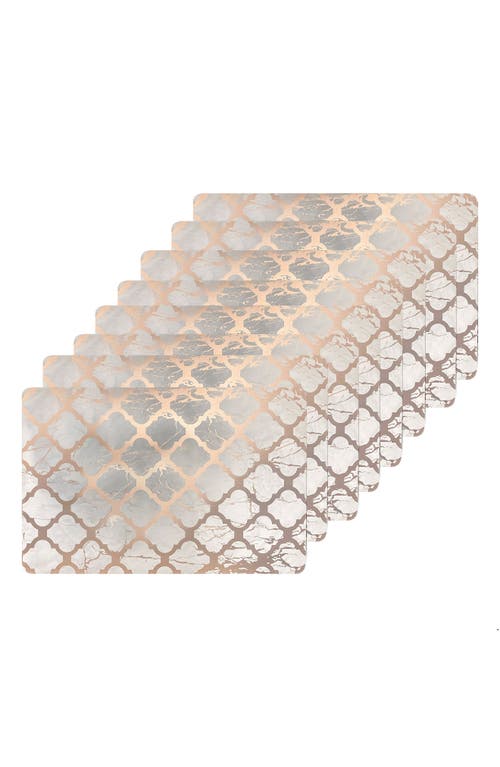 Dainty Home Mirrored Set Of 8 Placemats In Gold