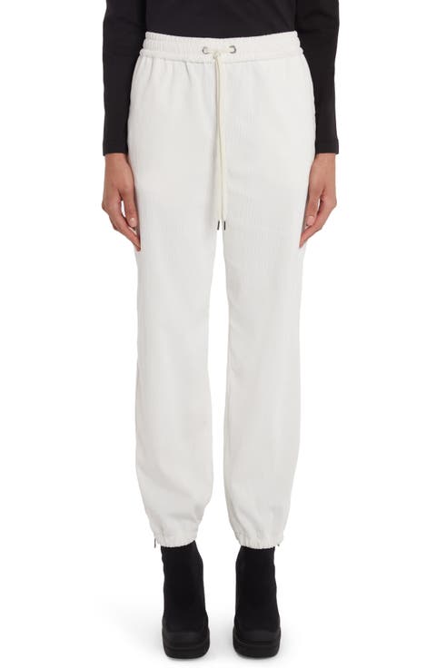 パンツ MONCLER Women Straight Pants 2B000 0359858 20N WHITE Moncler - Cotton Gabardine Straight Leg Trousers in White – Stoy