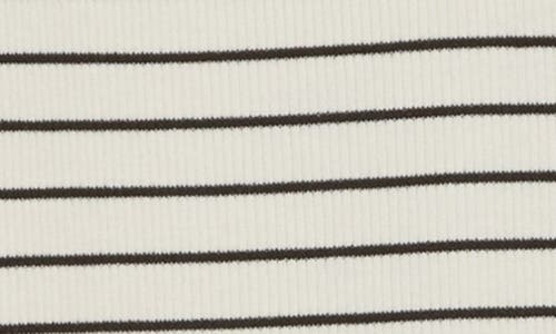 Sanctuary Stripe Button-up T-shirt In Gray