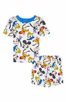 AME Disney Print Fitted Two-Piece Short Pajamas