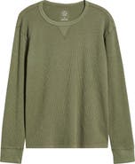 Treasure & Bond Thermal Waffle Slub Knit Long Sleeve T-Shirt