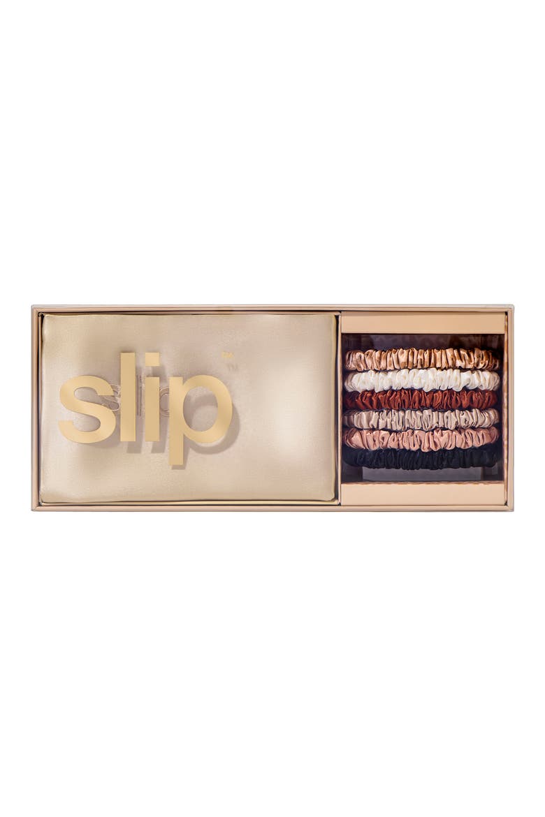 Pure Silk Pillowcase & Skinny Scrunchie Set (Nordstrom Exclusive) $128 Value, Alternate, color, CARAMEL