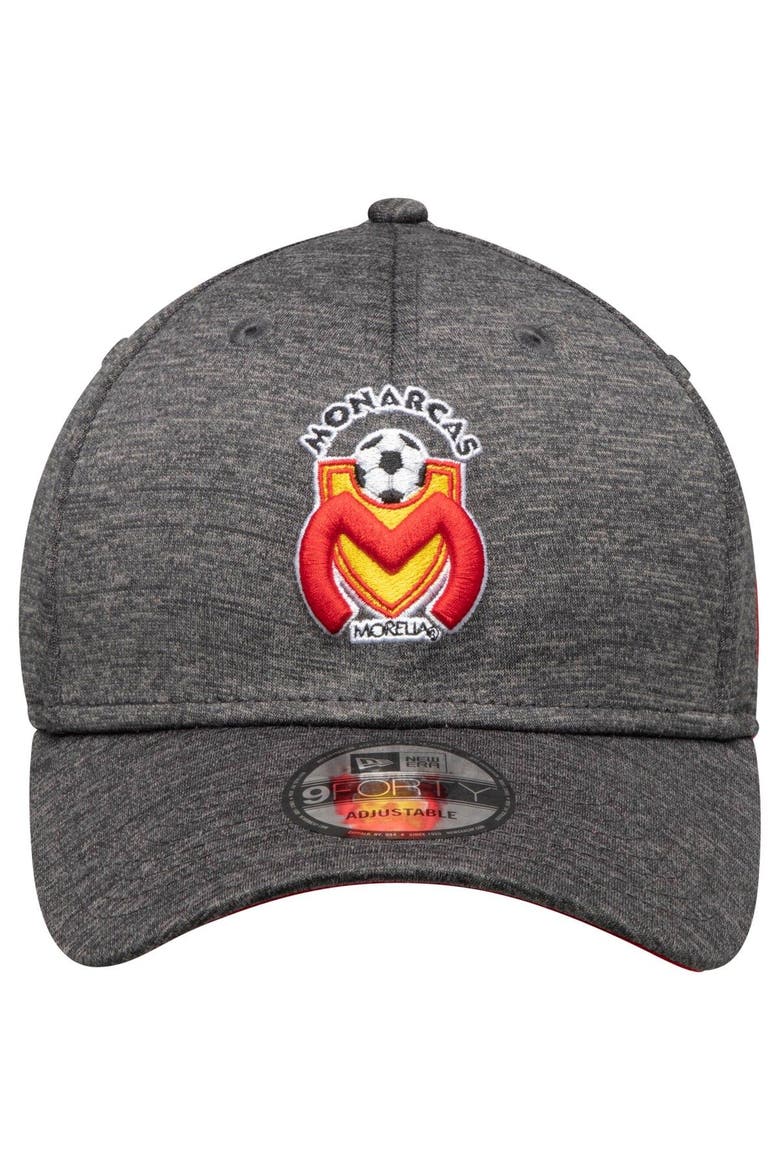 Men's New Era Graphite Monarcas Morelia Shadow 9FORTY Adjustable Snapback Hat, Alternate, color, Graphite