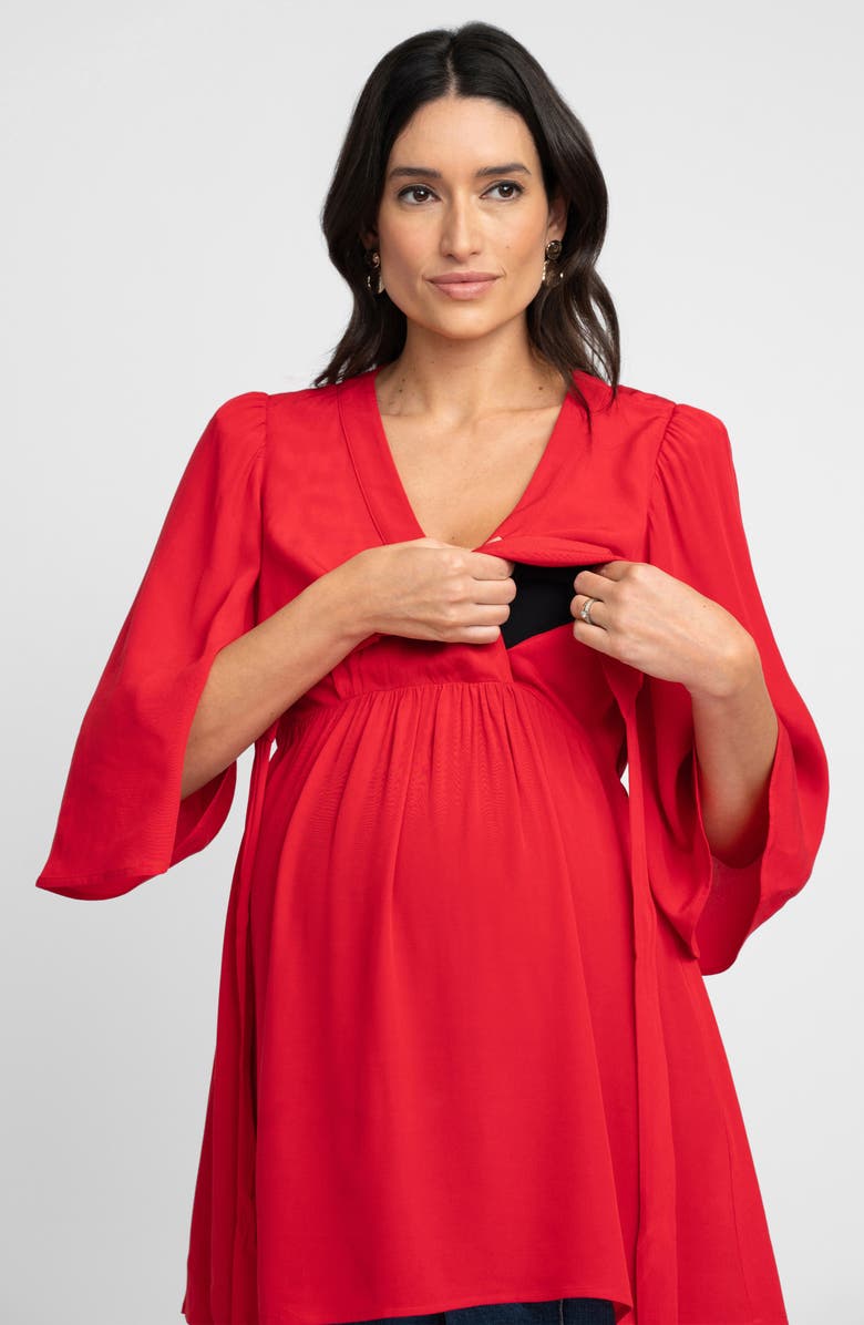 Seraphine Flutter Sleeve Maternity/Nursing Top, Alternate, color,