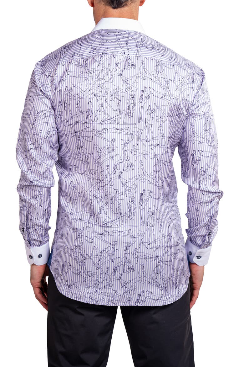 Einstein Ascension 0203 Contemporary Fit Button-Up Shirt, Alternate, color, WHITE