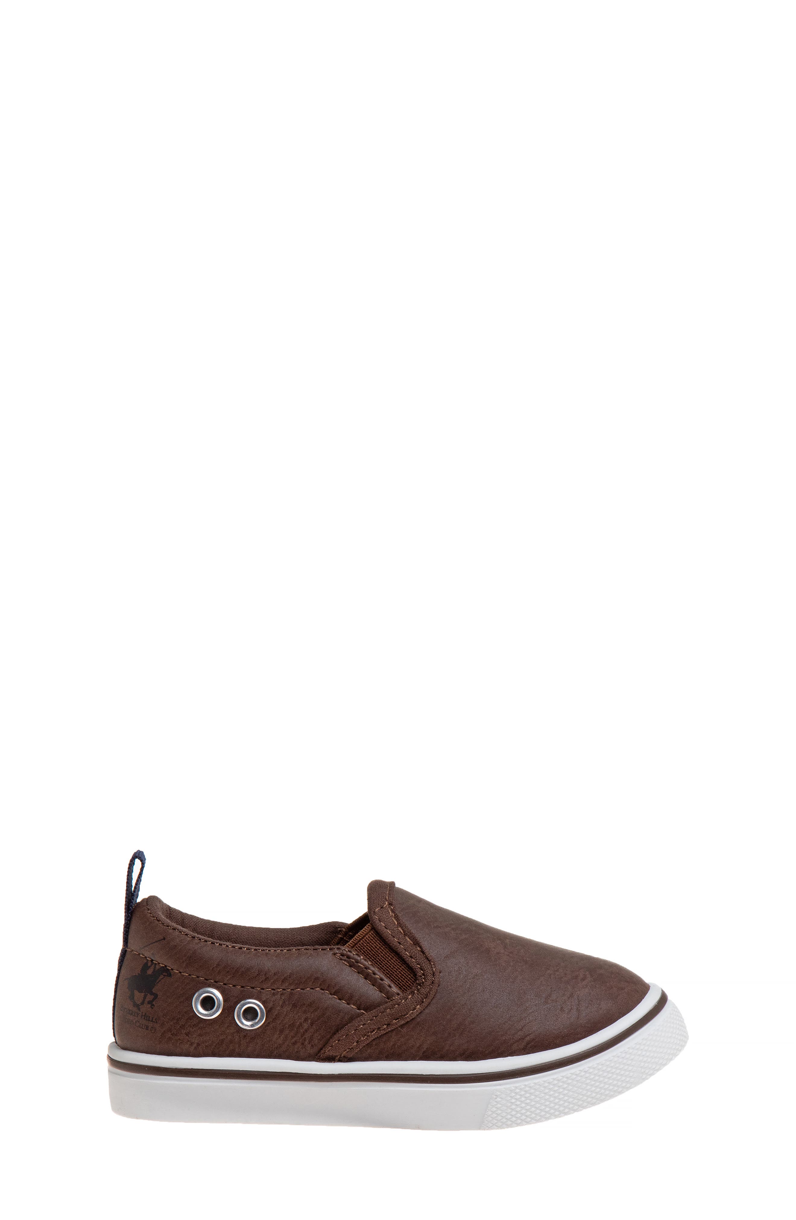 Kids' Perforated Sneaker, Alternate, color, BROWN