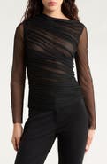 FRAME The Draped Sheer Top