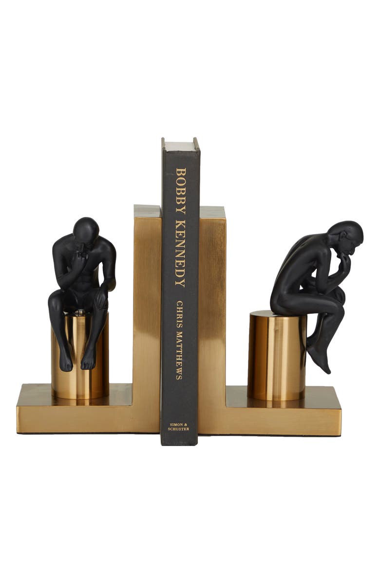 Novogratz The Novogratz The Thinker Iron Bookends, Alternate, color,