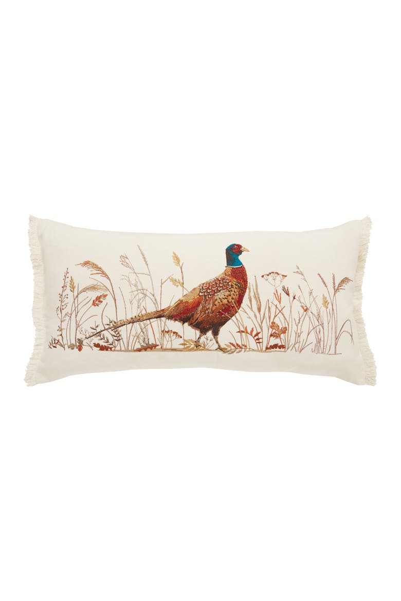 Pheasant Landing Indoor Lumbar Pillow, Main, color, Red
