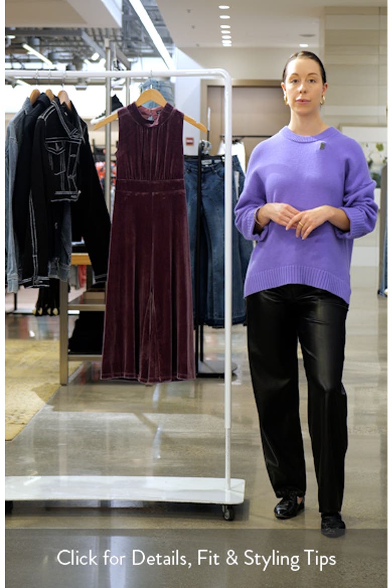 Kids' Mock Neck Velour Jumpsuit video