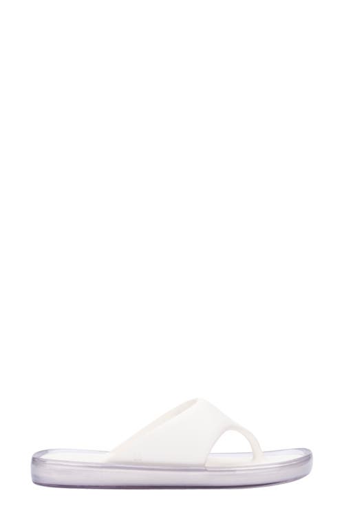 Shop Melissa Float Flip Flop In White/clear