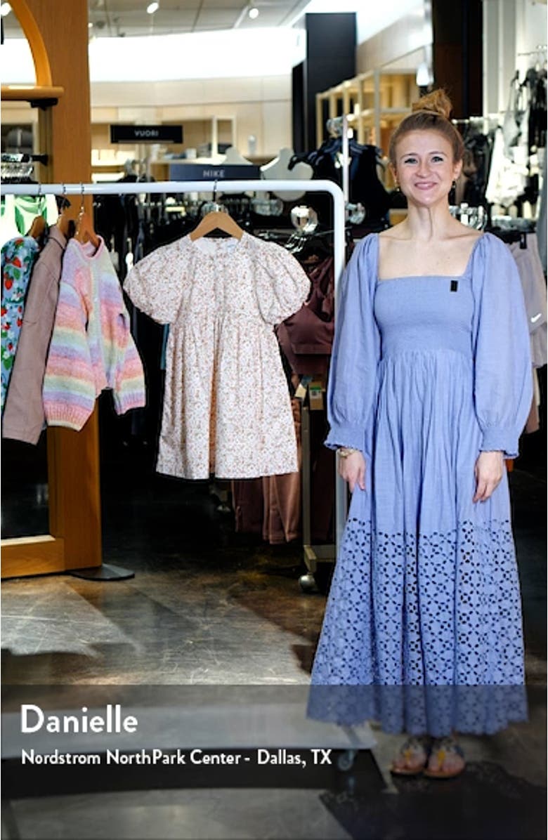 Kids' Print Cotton Puff Sleeve Dress, sales video thumbnail