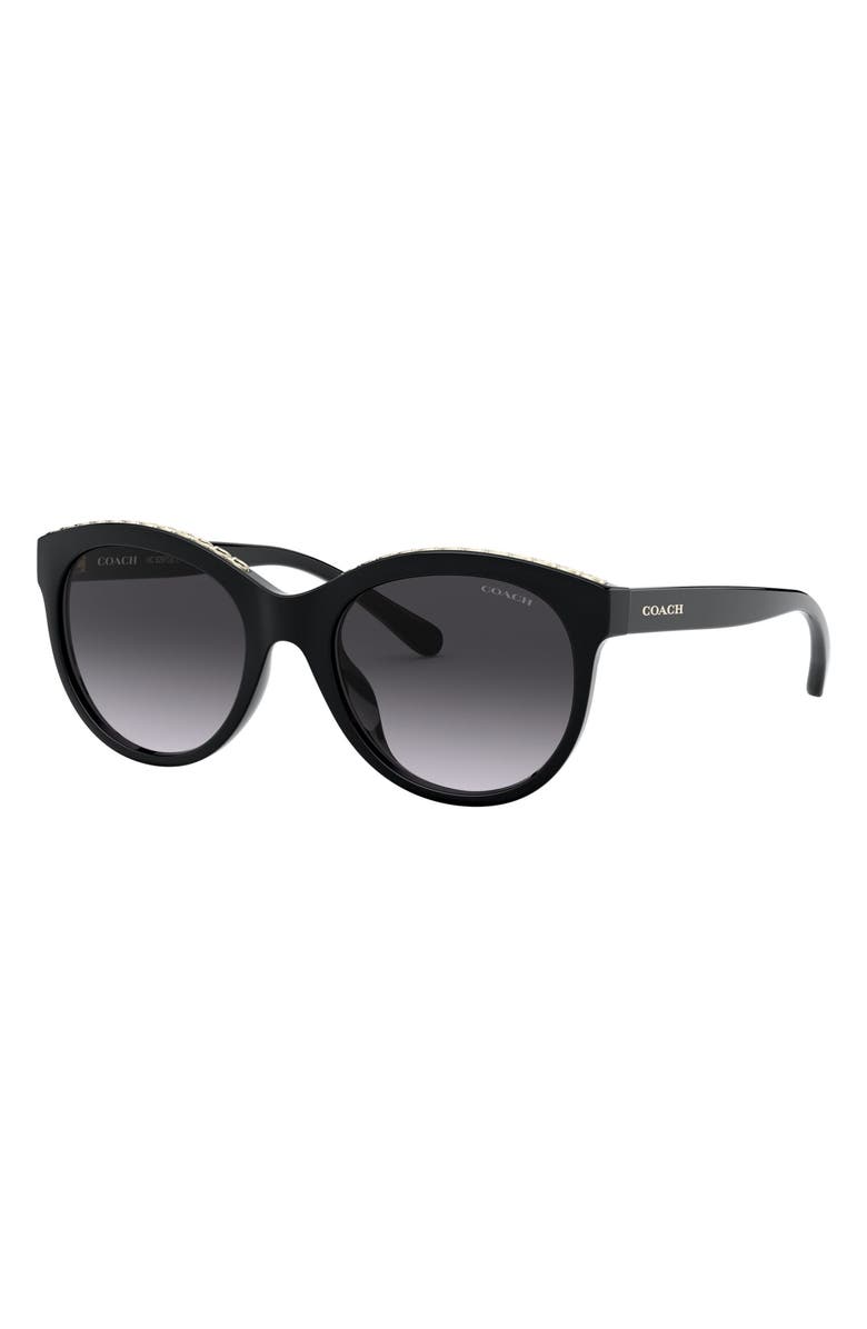 COACH 52mm Gradient Round Sunglasses, Alternate, color, 
