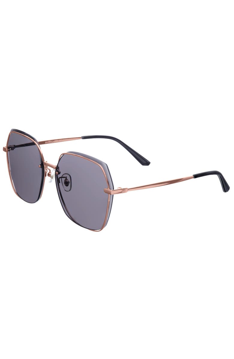 BERTHA Renata Sunglasses, Main, color, Rose Gold/Black