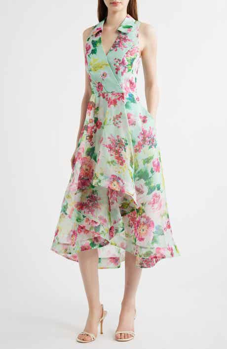 Floral High-Low Cocktail Dress