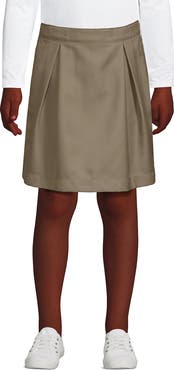 Lands' End School Uniform Girls Solid Pleated Skort Top of Knee