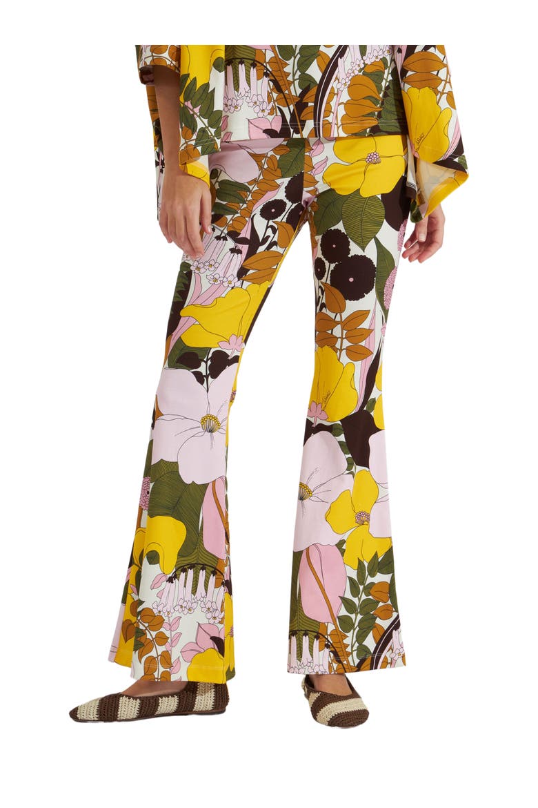 Meditation Pants Big Flower Rose Pink, Main, color, Big Flower Rose Pink