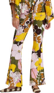 La DoubleJ Meditation Pants Big Flower Rose Pink
