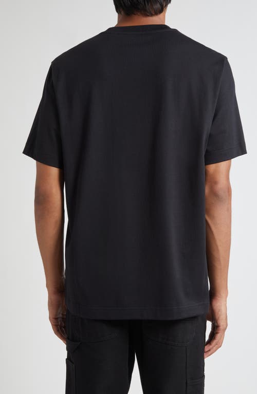 Burberry Equestrian Knight-check Cotton T-shirt In Black