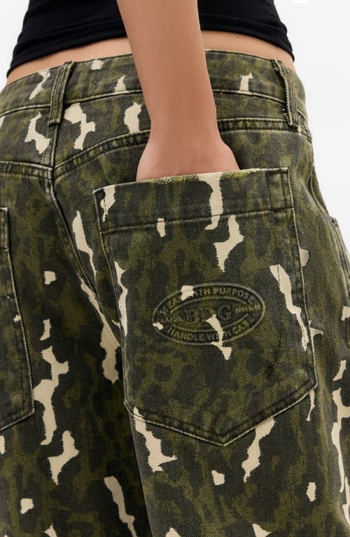 Bdg Urban Outfitters Jaya Low Rise Wide Leg Jeans In Green