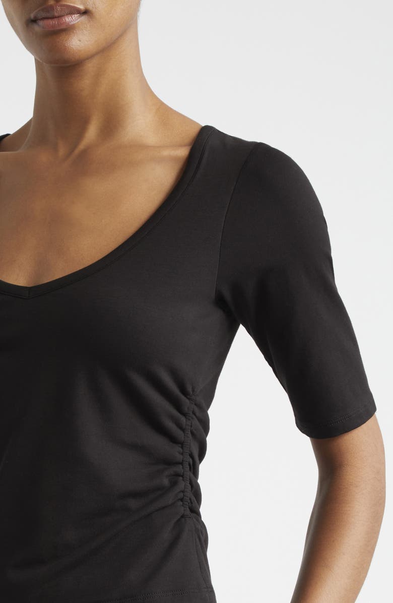ATM Anthony Thomas Melillo Ruched Stretch Pima Cotton Top, Alternate, color, 