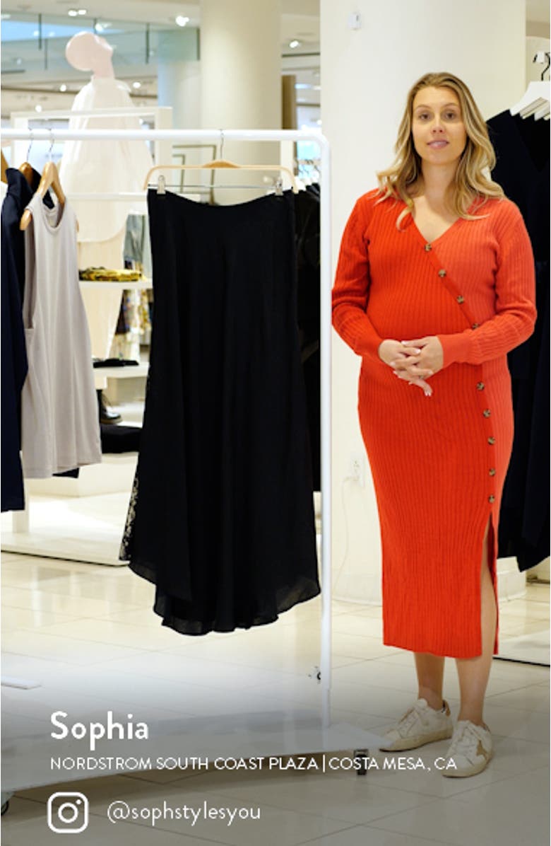 Make You Mine Lace Inset Satin Maxi Slip Skirt
