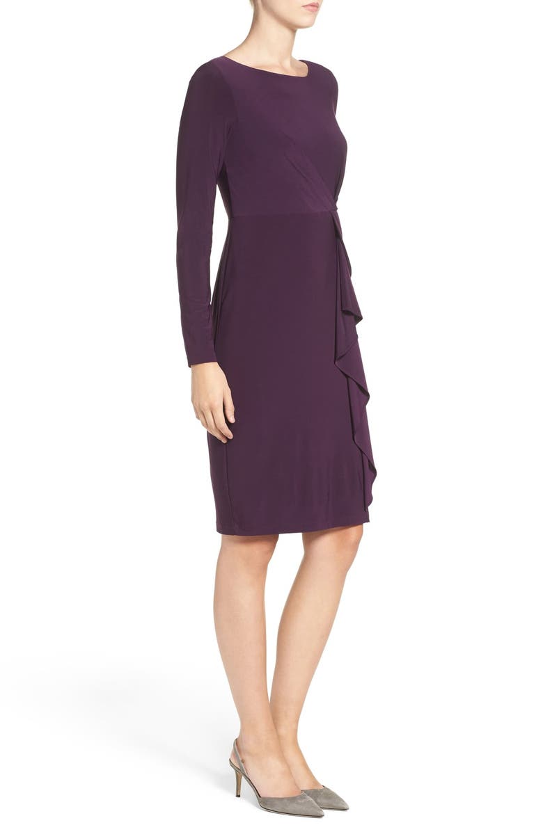 Vince Camuto Ruffle Jersey Sheath Dress, Alternate, color, 
