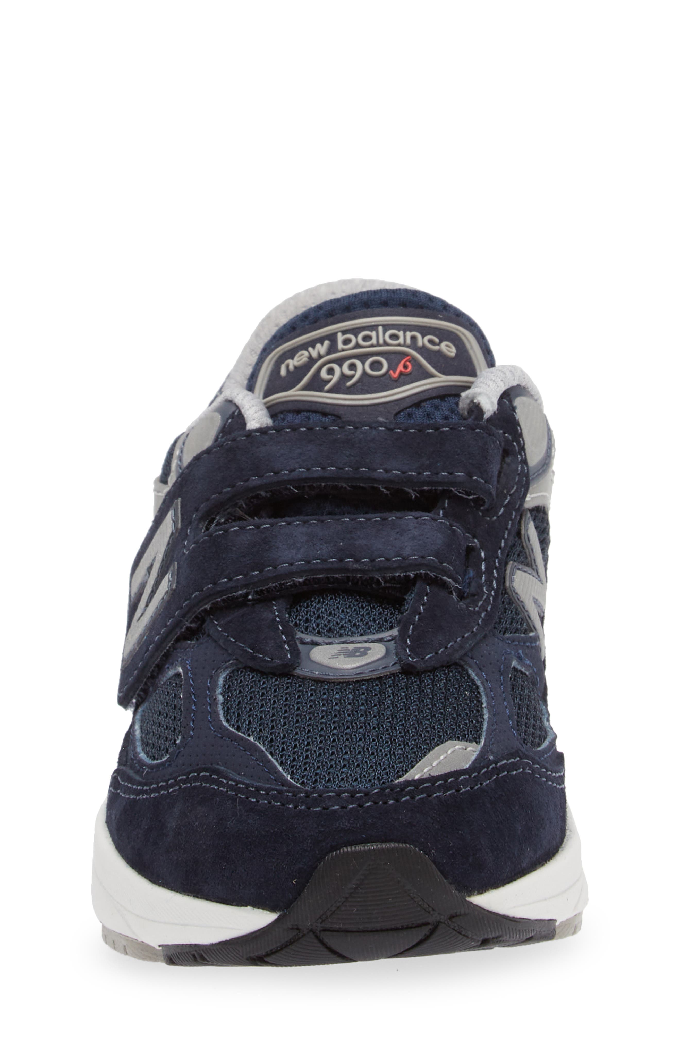 Kids' 990 v6 Sneaker, Alternate, color, NAVY/ SILVER