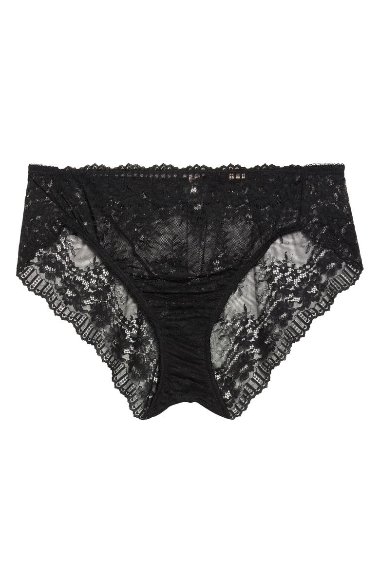 Dita Von Teese Floradora High Cut Briefs, Alternate, color, Black