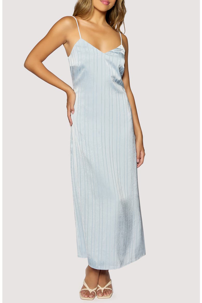 Charisma Tonal Stripe Maxi Slipdress, Main, color, BLUE
