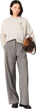 maje Checked suit trousers