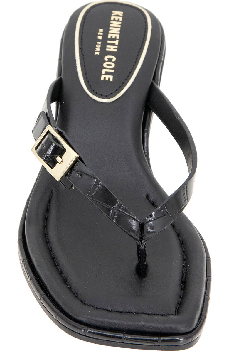 Kenneth Cole Gillie Kitten Heel Slide Sandal, Alternate, color, Black Croco