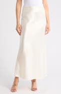 Renee C Satin A-Line Skirt