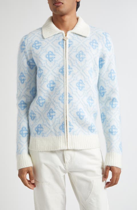 Monogram Full Zip Cardigan