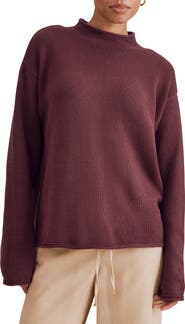 Splendid Elsie Cotton Blend Roll Edge Sweater
