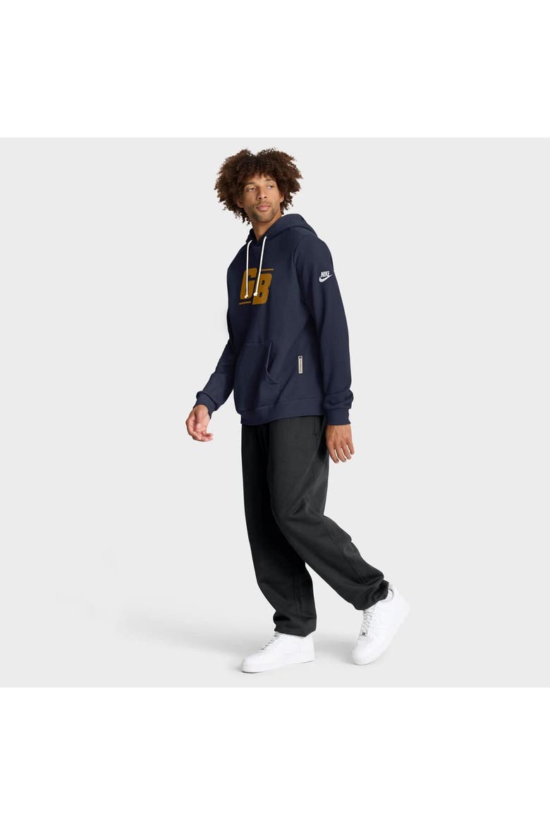Men's Nike Navy Green Bay Packers The 1923 Classic Sideline Dri-FIT Pullover Hoodie, Alternate, color, Navy